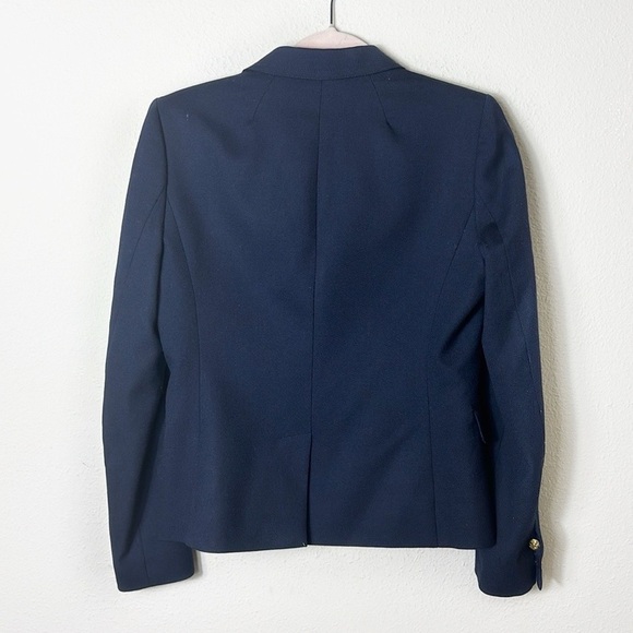 J. Crew Navy Blue Schoolboy Wool Blazer Gold Buttons size 4 - Picture 5 of 15